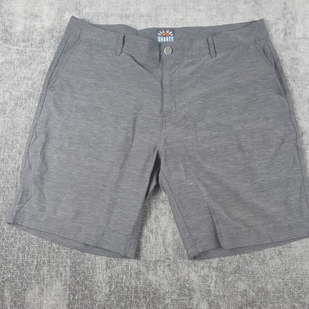 Faherty All Day Shorts‎ Mens 36 Gray 9" Inseam Hybrid Preppy Athletic Athleisure